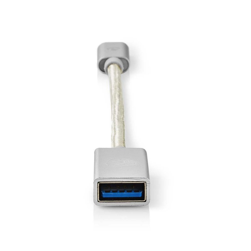 USB-C™ Adaptér | USB 3.2 Gen 1 | USB-C™ Zástrčka | USB-A Zásuvka | 5 Gbps | 0.20 m | Kulatý | Pozlacené | Nylon / Opletený | Stř - obrázek č. 2