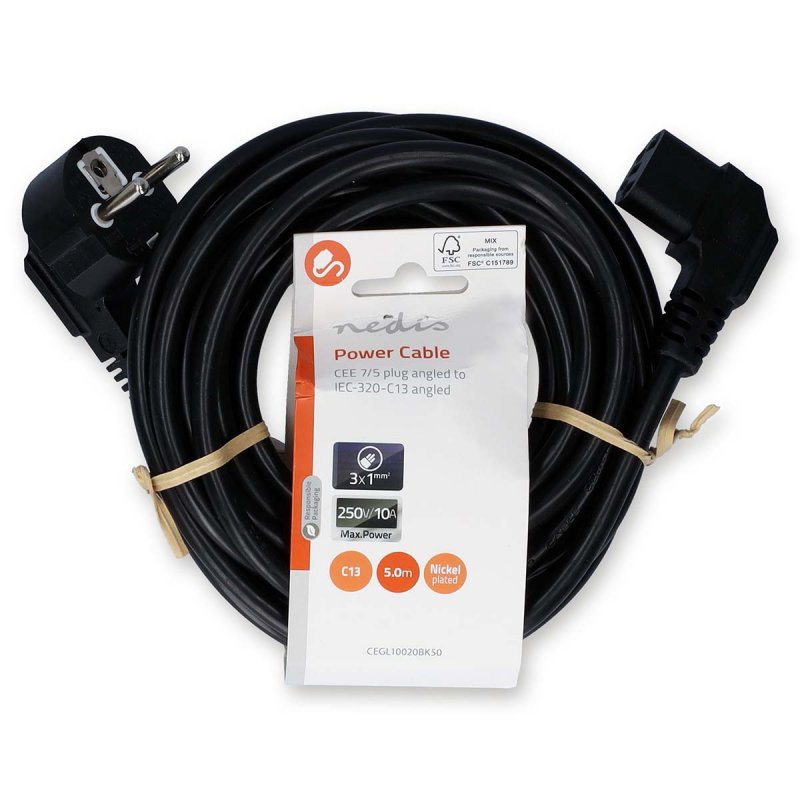 Napájecí kabel | Typ F Zástrčka  CEGL10020BK50 - obrázek č. 2