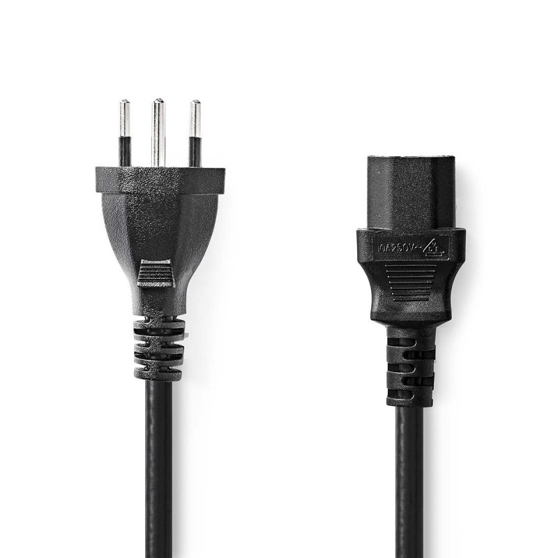 Napájecí kabel | CH Typ 12 | IEC-320-C13  CEGL11200BK20 - obrázek produktu