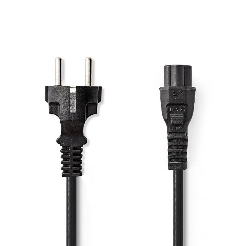 Napájecí kabel | Typ F Zástrčka | IEC-320-C5 | Přímý | Přímý | Poniklované | 2.00 m | Kulatý | PVC | Černá | Štítek - obrázek produktu