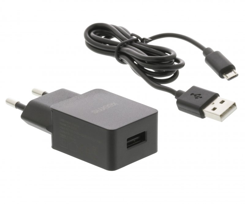 Nabíječka 1-Výstup 2.1 A Micro USB Černá - obrázek č. 3