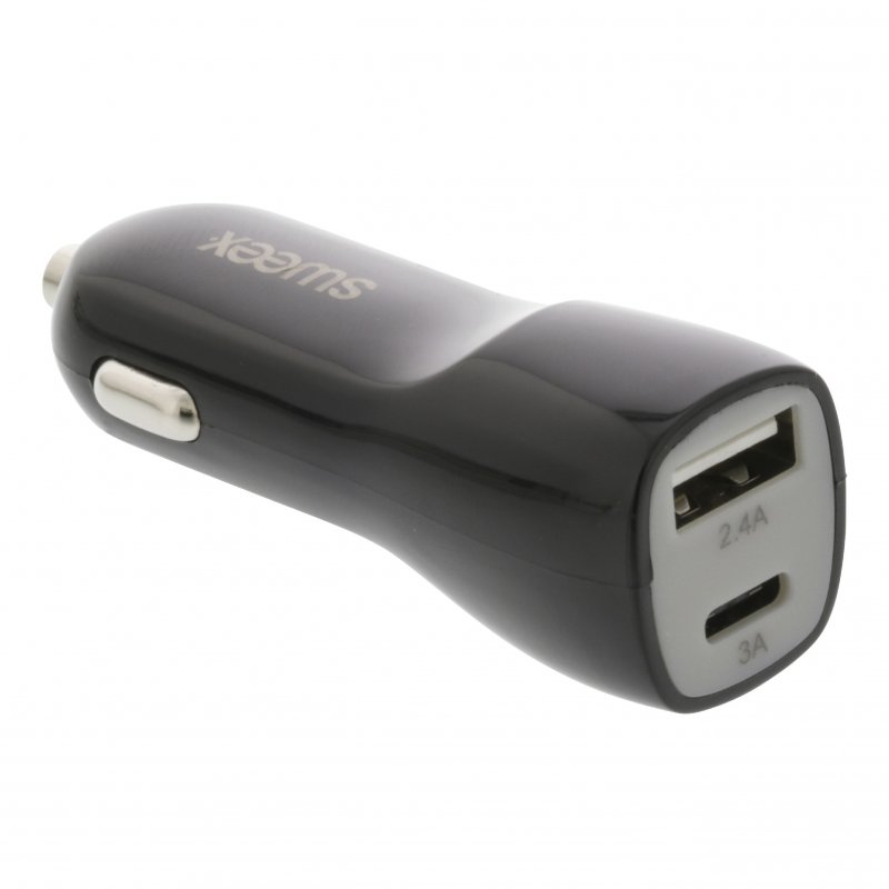 Nabíječka Do Auta 2-Výstupy 3.4 A USB / USB-C Černá - obrázek č. 4