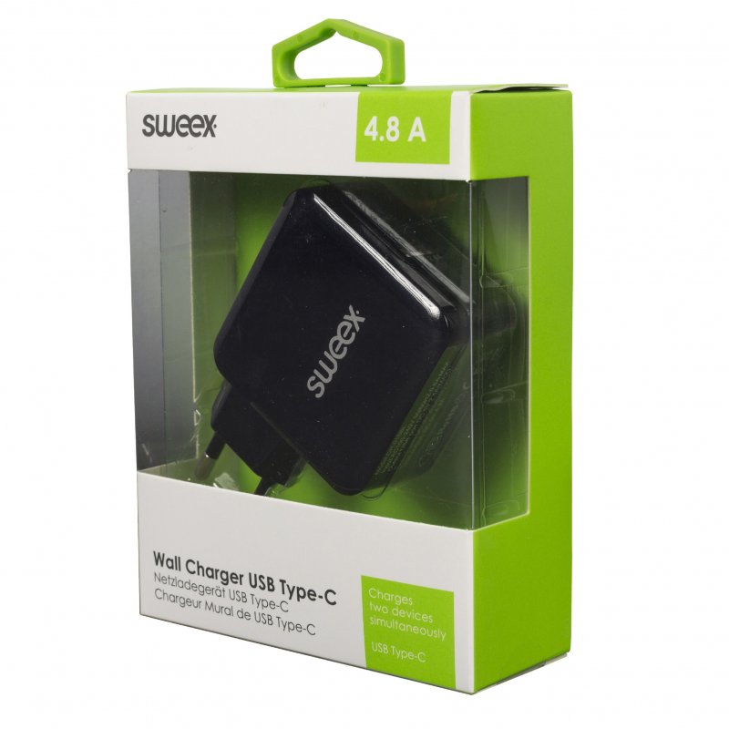 Nabíječka 2-Výstupy 4.8 A USB / USB-C Černá - obrázek č. 9