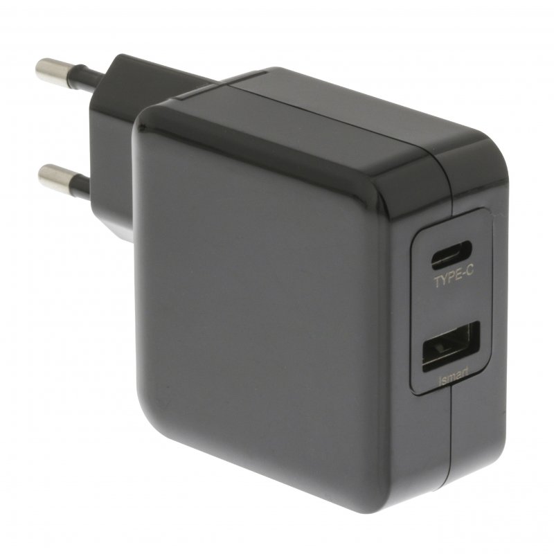 Nabíječka 2-Výstupy 4.8 A USB / USB-C Černá - obrázek č. 5