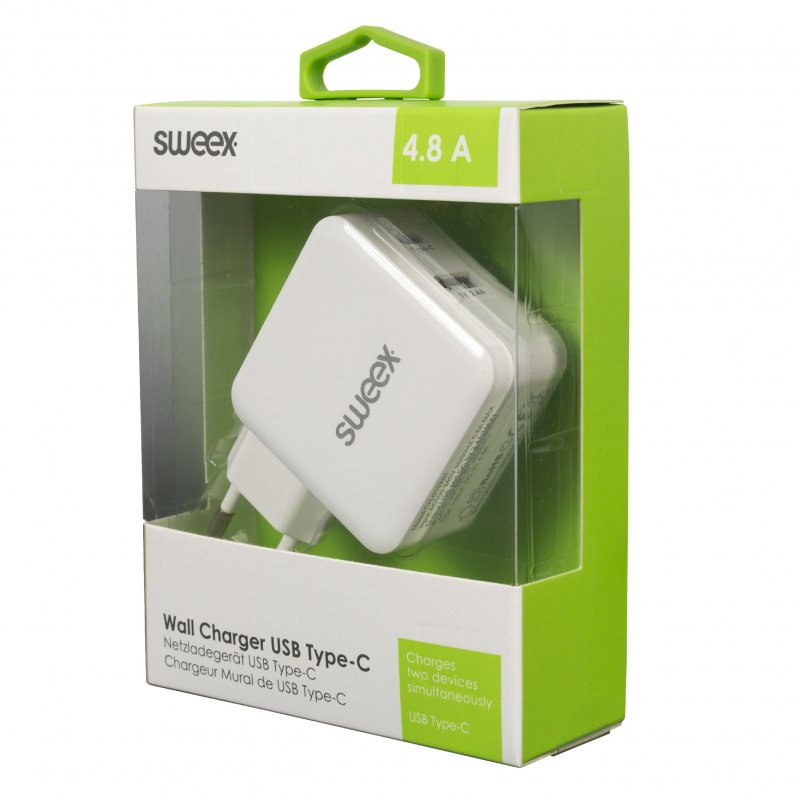 Nabíječka 2-Výstupy 4.8 A USB / USB-C Bílá - obrázek č. 8
