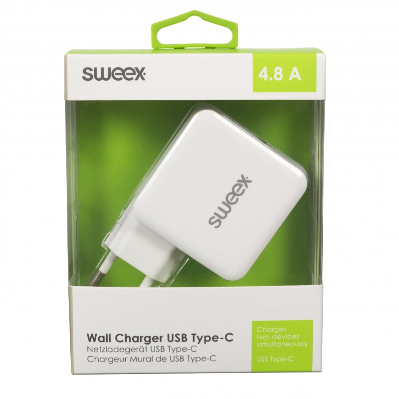 Nabíječka 2-Výstupy 4.8 A USB / USB-C Bílá - obrázek č. 9
