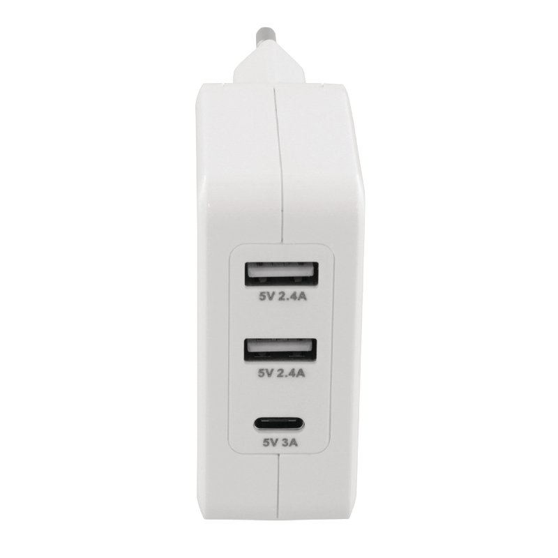 Nabíječka 3-Výstupy 4.8 A 2x USB / USB-C Bílá - obrázek č. 6