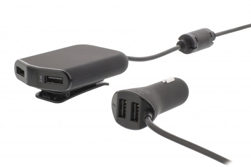 Nabíječka Do Auta 4-Výstupy 9.6 A USB Černá CH-018BL - obrázek produktu