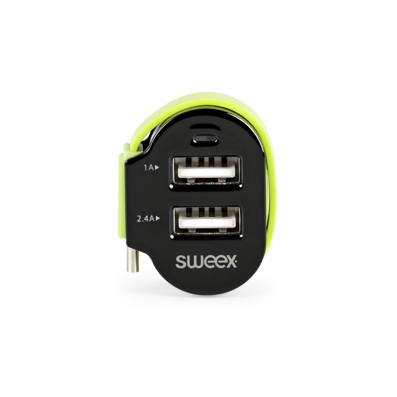 Nabíječka Do Auta 3-Výstupy 6 A 2x USB / USB-C Černá/Zelená - obrázek produktu