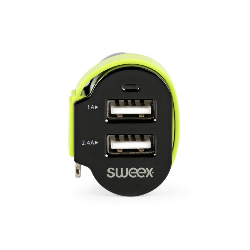 Nabíječka Do Auta 3-Výstupy 6 A 2x USB / Apple Lightning Černá/Zelená - obrázek produktu