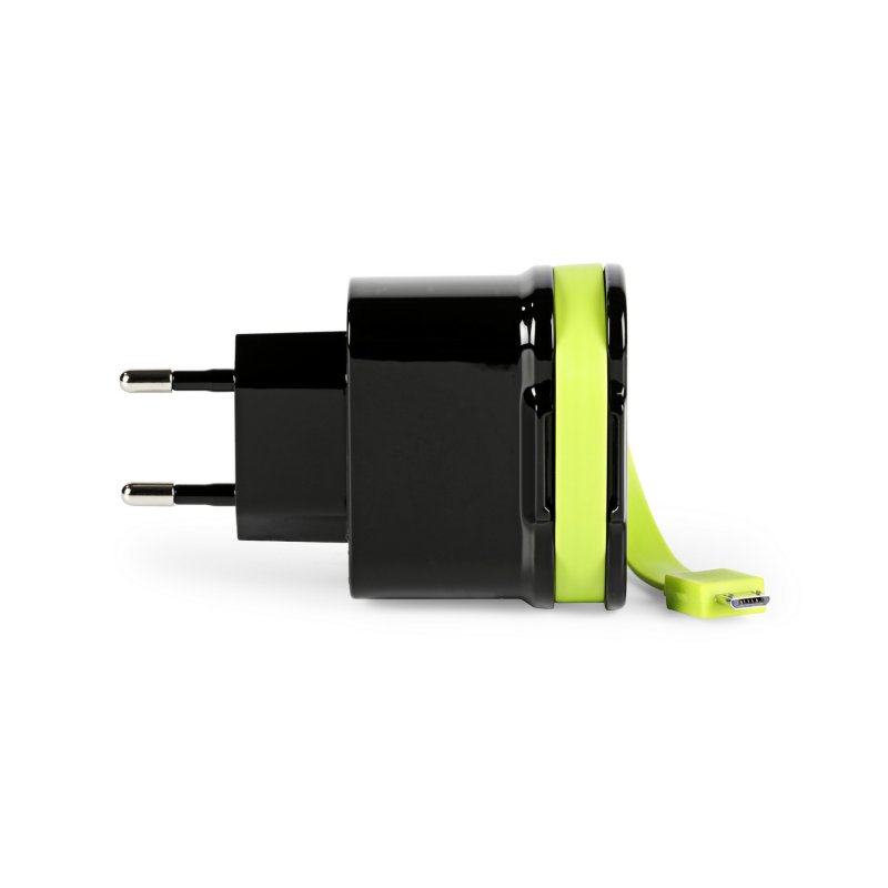 Nabíječka 3-Výstupy 3 A 2x USB / Micro USB Černá/Zelená - obrázek č. 5