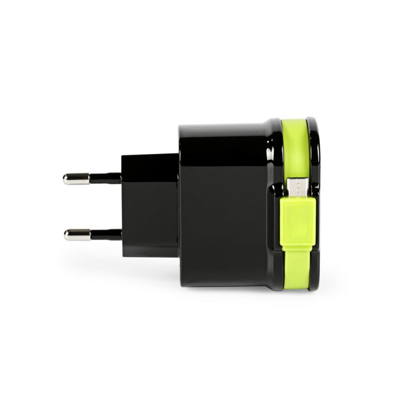 Nabíječka 3-Výstupy 3 A 2x USB / Micro USB Černá/Zelená - obrázek č. 2