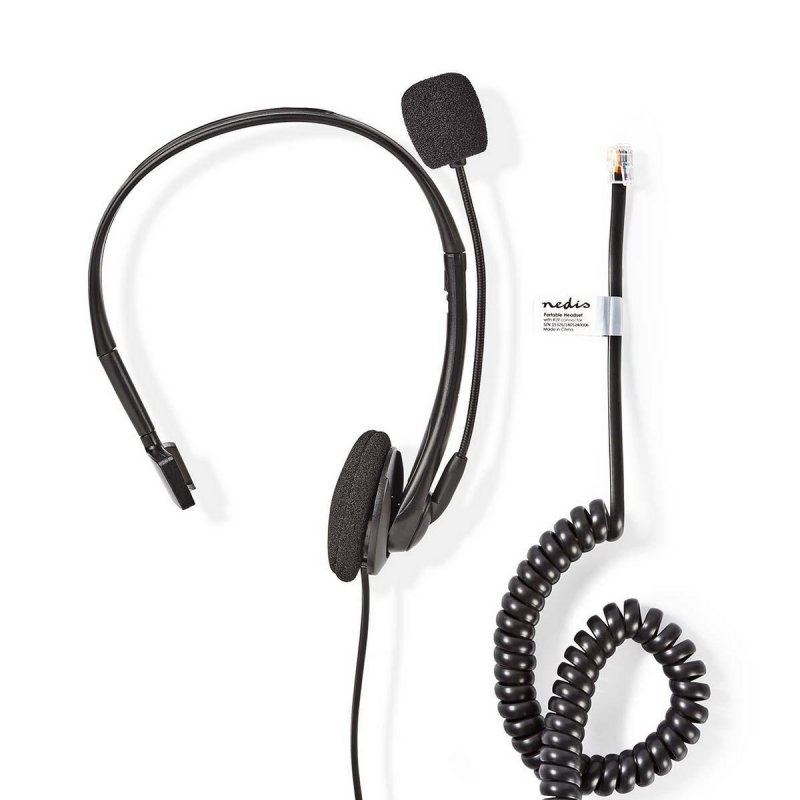 PC sluchátka | Na Uši | Mono | RJ9 | Sklopnou Mikrofon | 2.20 m | Černá - obrázek č. 8