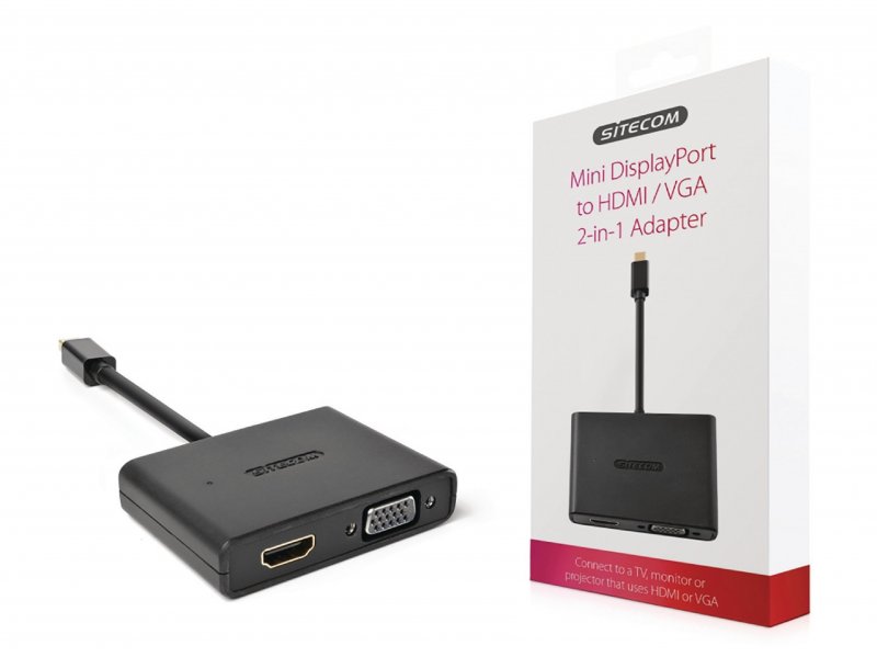 Adaptér Mini DisplayPort mini DisplayPort - VGA Zásuvka / HDMI Zástrčka Černá - obrázek produktu