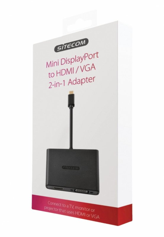 Adaptér Mini DisplayPort mini DisplayPort - VGA Zásuvka / HDMI Zástrčka Černá - obrázek č. 4