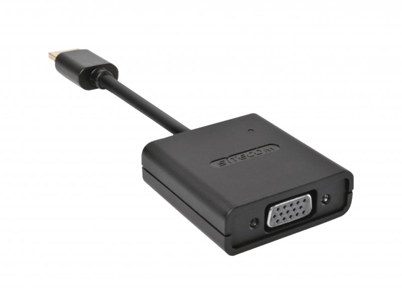 Adaptér High Speed HDMI HDMI - VGA Zásuvka + 3.5mm Zásuvka / USB Micro B Zásuvka Černá - obrázek č. 2