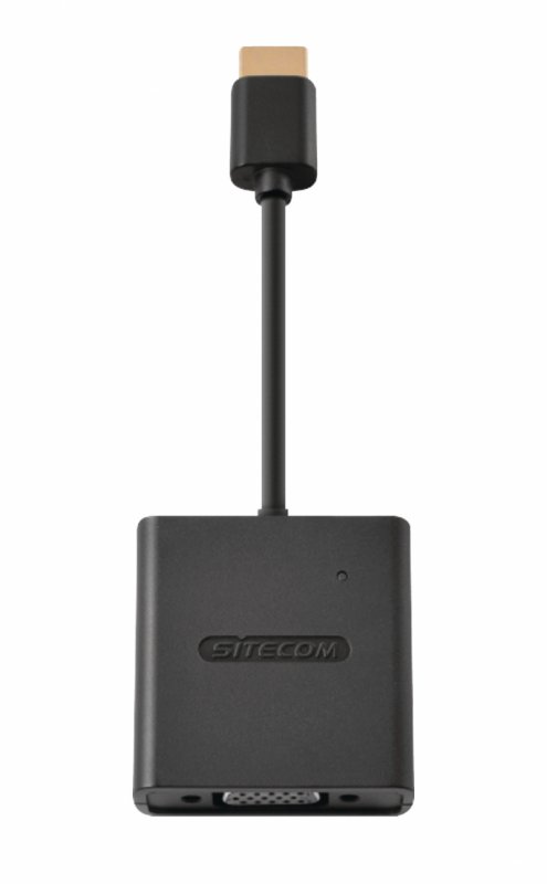 Adaptér High Speed HDMI HDMI - VGA Zásuvka + 3.5mm Zásuvka / USB Micro B Zásuvka Černá - obrázek č. 3