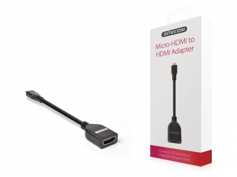 Adaptér High Speed HDMI HDMI Micro Konektor - HDMI Zásuvka Černá - obrázek produktu