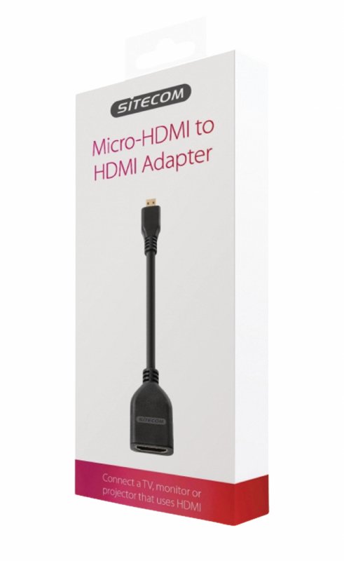 Adaptér High Speed HDMI HDMI Micro Konektor - HDMI Zásuvka Černá - obrázek č. 4