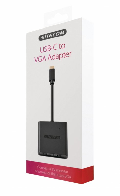 Adaptér USB-C Zástrčka - VGA Zásuvka Černá - obrázek č. 4