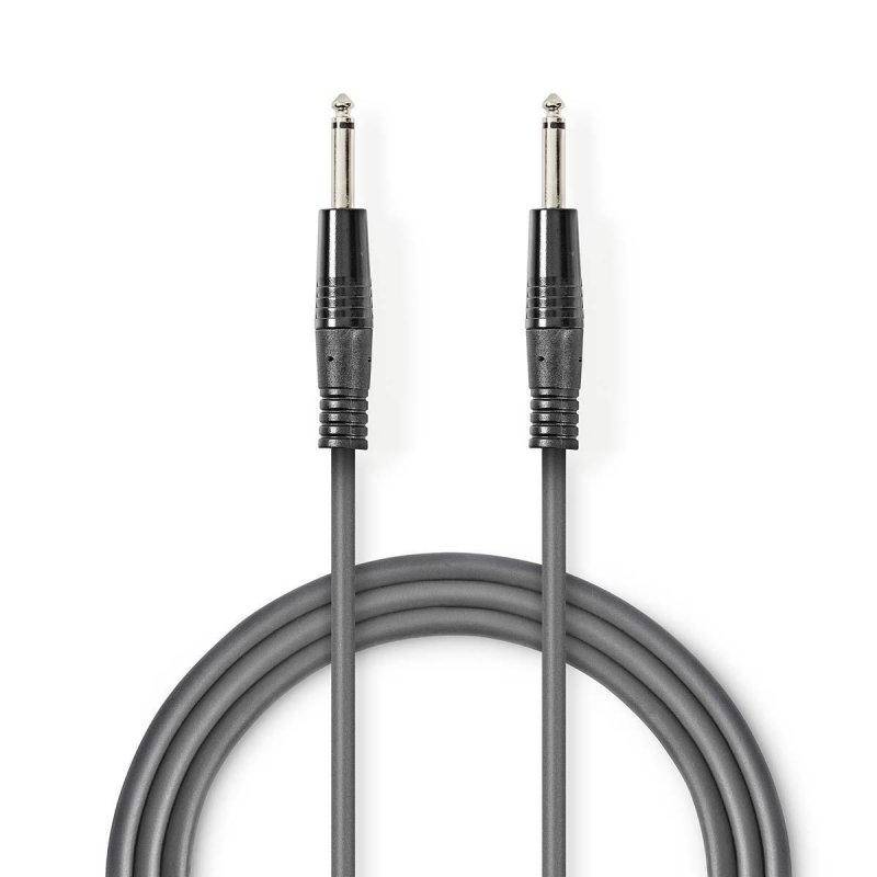 Mono audio kabel | Muž 6,35 mm | Muž 6,35 mm | Poniklované | 10.0 m | Kulatý | PVC - obrázek produktu