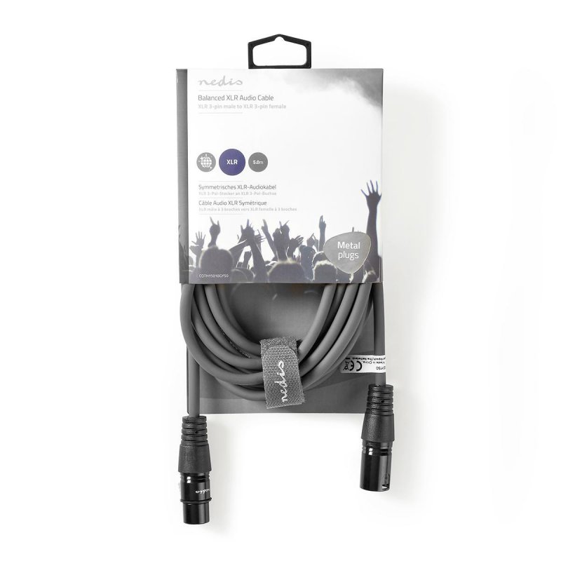 Vyvážený Audio kabel | XLR 3pinový Zástrčka  COTH15010GY50 - obrázek č. 2