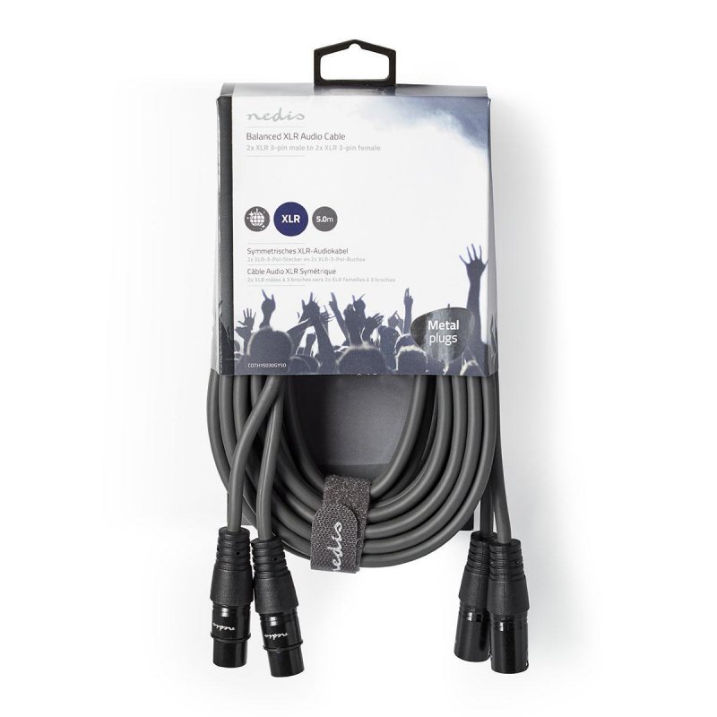 Vyvážený Audio kabel | 2x XLR 3pinový Zástrčka  COTH15030GY50 - obrázek č. 2