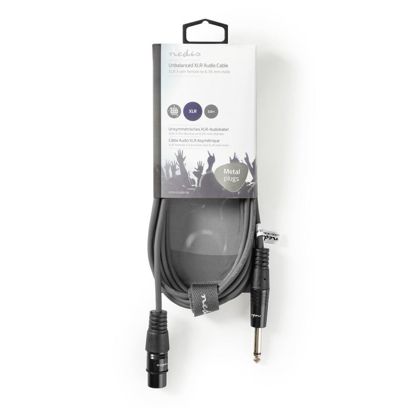 Nevyvážený Audio Cable | XLR 3kolíková Zásuvka  COTH15120GY30 - obrázek č. 2