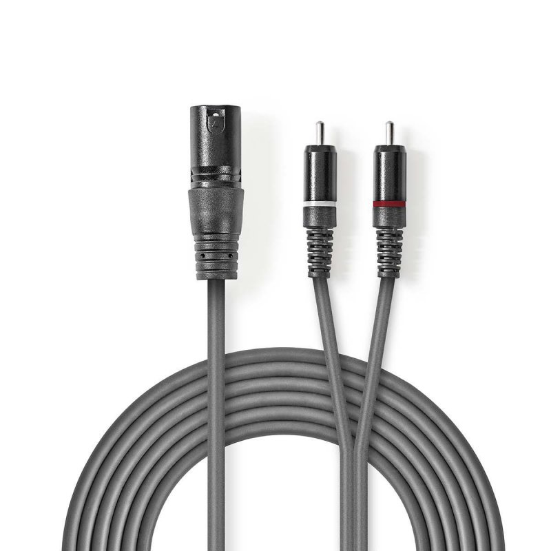 Vyvážený Audio kabel | XLR 3pinový Zástrčka  COTH15200GY15 - obrázek produktu