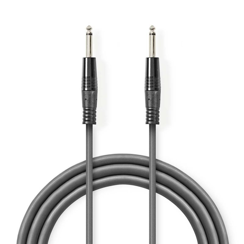 Mono audio kabel | Muž 6,35 mm | Muž 6,35 mm | Poniklované | 5.00 m | Kulatý | PVC - obrázek produktu