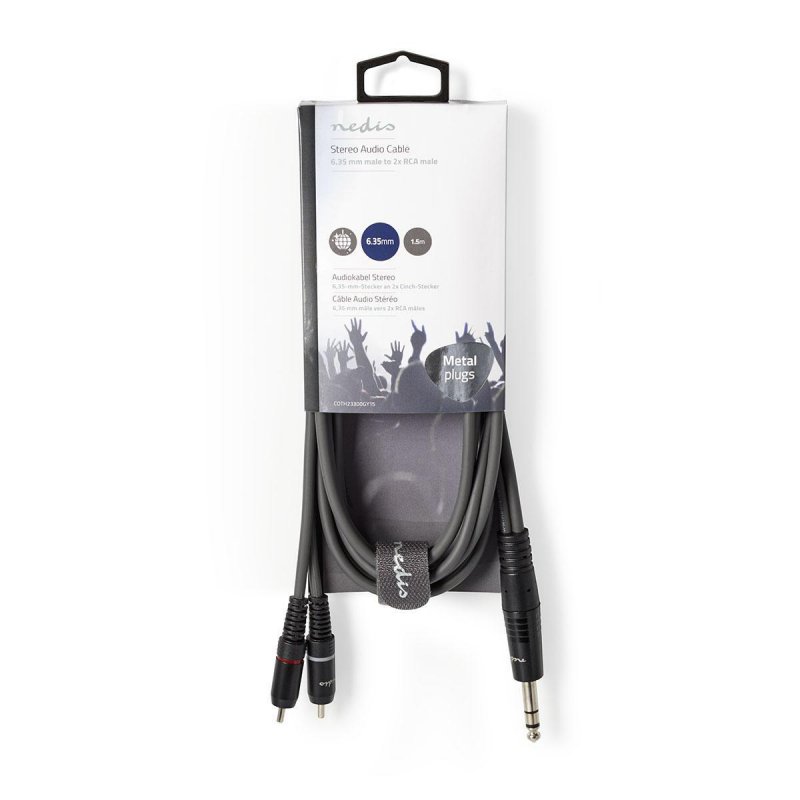 Stereo Audio Kabel | Muž 6,35 mm  COTH23300GY15 - obrázek č. 2