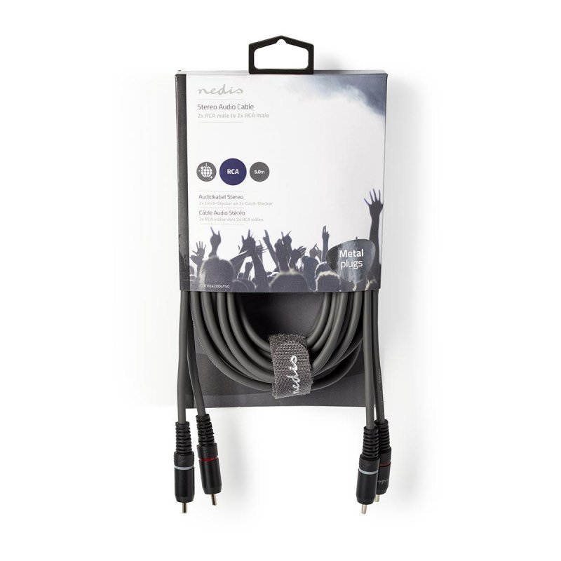 Stereo Audio Kabel | 2x RCA Zástrčka  COTH24200GY50 - obrázek č. 2