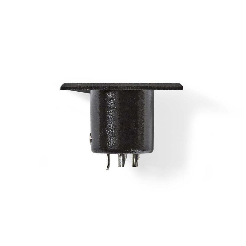 XLR konektor | Přímý | Zástrčka | Poniklované | Krabička | Průměr vstupního kabelu: 5.0 mm | Kov | Černá | 1 kusů | Plastový Sáč - obrázek č. 2