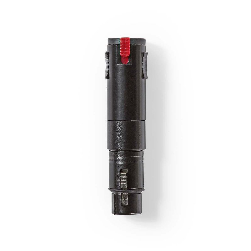 XLR adaptér | XLR 3pinová Zásuvka | 6.35 mm Zástrčka | Poniklované | Přímý | Kov | Černá | 1 ks | Plastový Sáček - obrázek produktu