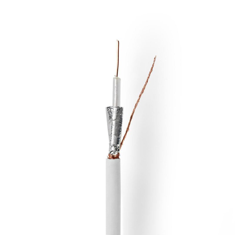 Koaxiální Kabel na Cívce | RG59U | 75 Ohm | Dvojité Stínění | ECA | 25.0 m | Koax | PVC | Bílá | Dárkový Box - obrázek produktu