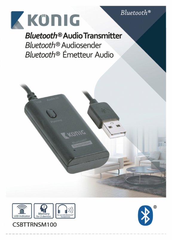 Audio Vysílač Bluetooth 3.5 mm Černá - obrázek č. 4