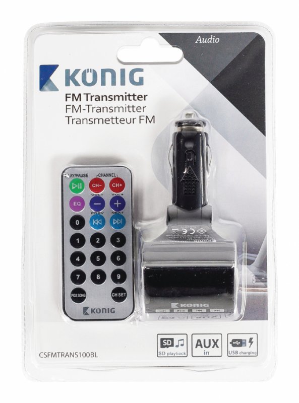 FM Audio Vysílač 3.5 mm Černá - obrázek č. 4