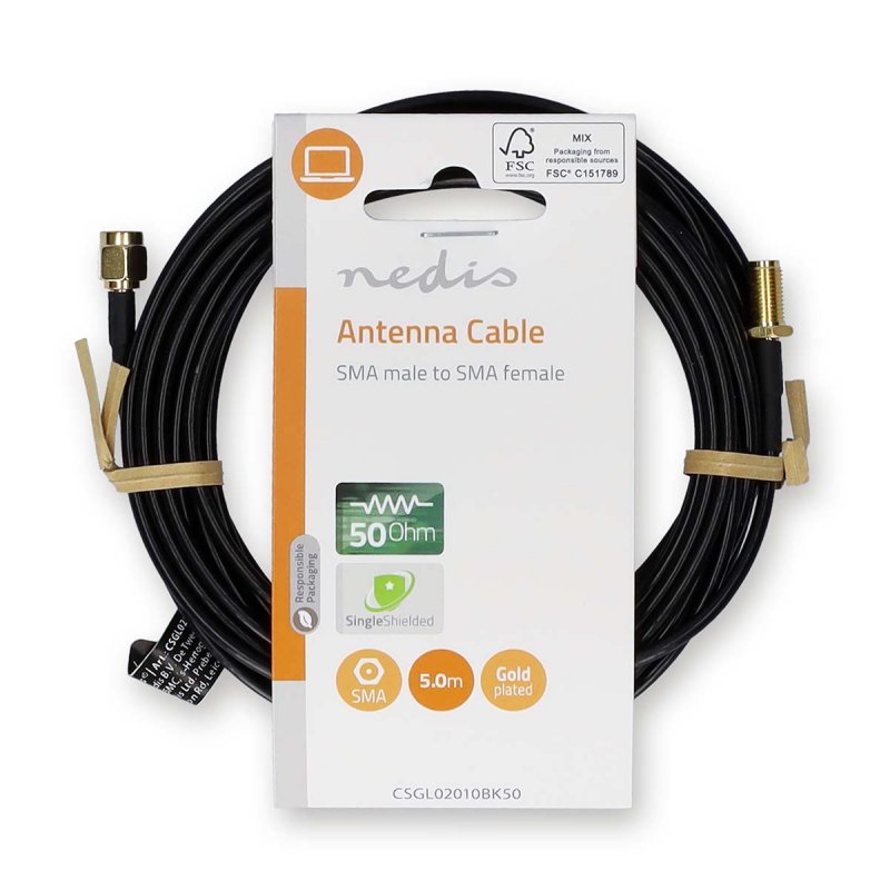 Anténní kabel | SMA zástrčka  CSGL02010BK50 - obrázek č. 2
