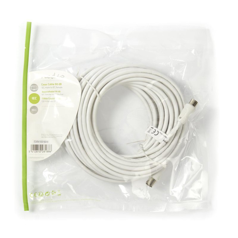 Koaxiální Kabel | IEC (Koax) Zástrčka  CSGP40000WT100 - obrázek č. 3