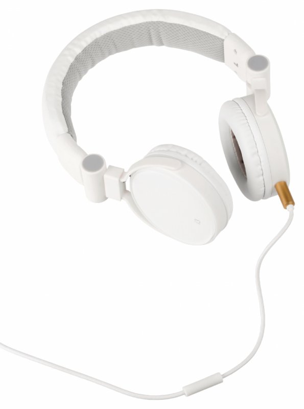 Headset Na Uši 3.5 mm Vestavěný mikrofon Bílá - obrázek č. 4