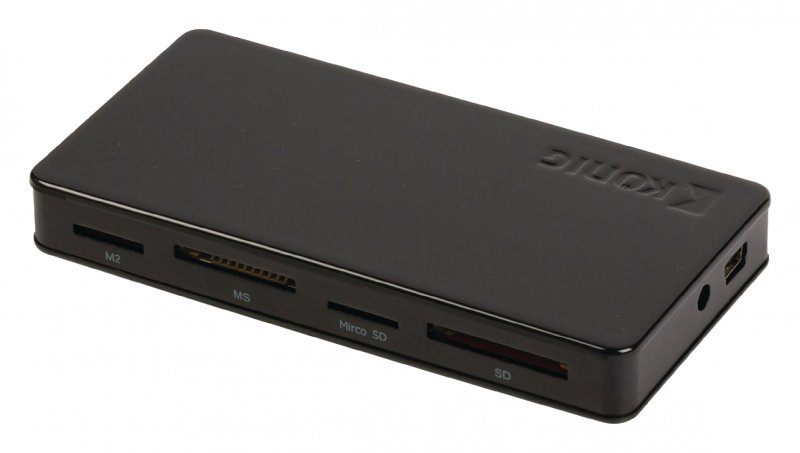 Čtečka Paměťových Karet Kombinovaný USB Hub USB 2.0 Napájený Černá (CSU2CHC200BL) - obrázek produktu
