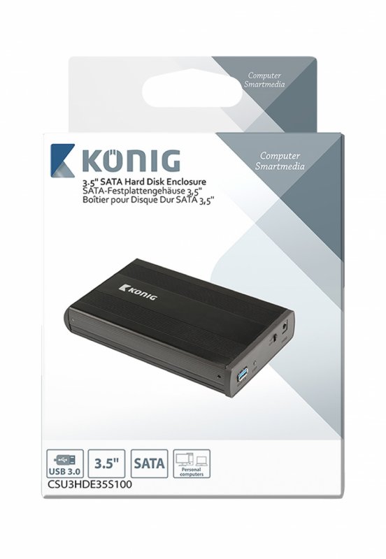 Boxy pro Pevné Disky 3.5 " SATA USB 3.0 Černá - obrázek č. 3