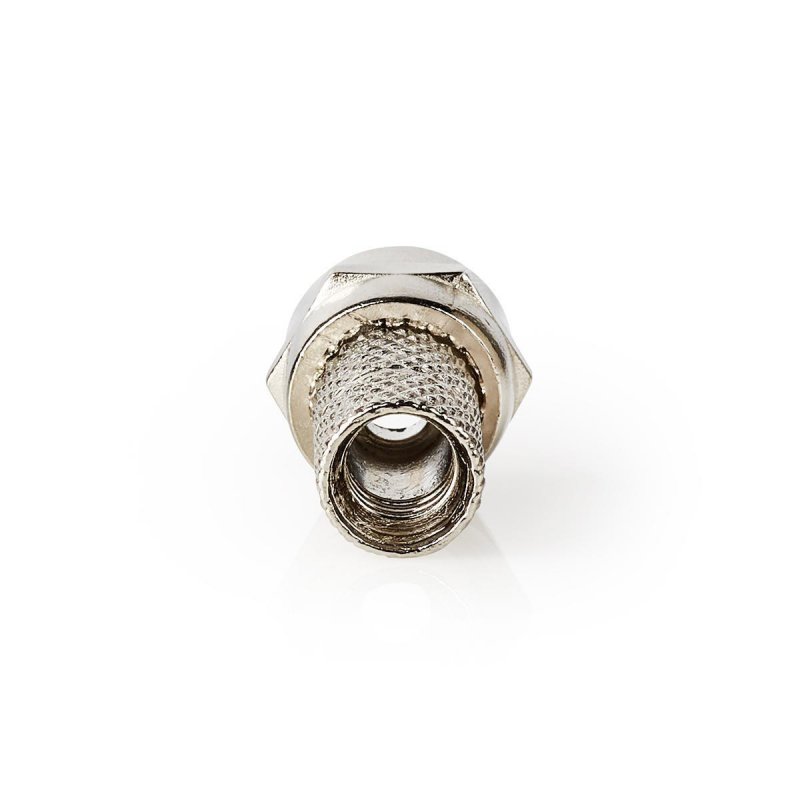 F-Konektor | Přímý | Zástrčka | Poniklované | 75 Ohm | Twist-on | Průměr vstupního kabelu: 6.0 mm | Zinc Alloy | Stříbrná | 25 k - obrázek č. 1