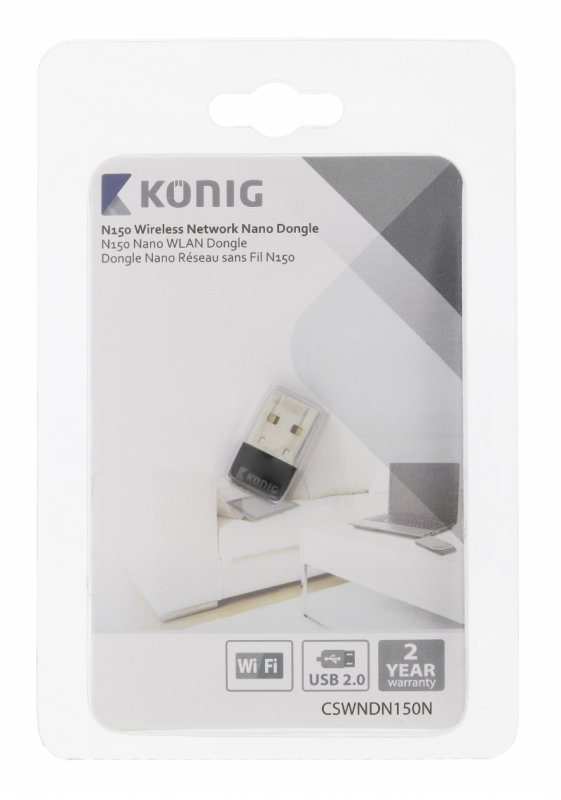 Bezdrátový USB Adaptér N150 2.4 GHz Wi-Fi Černá - obrázek č. 7