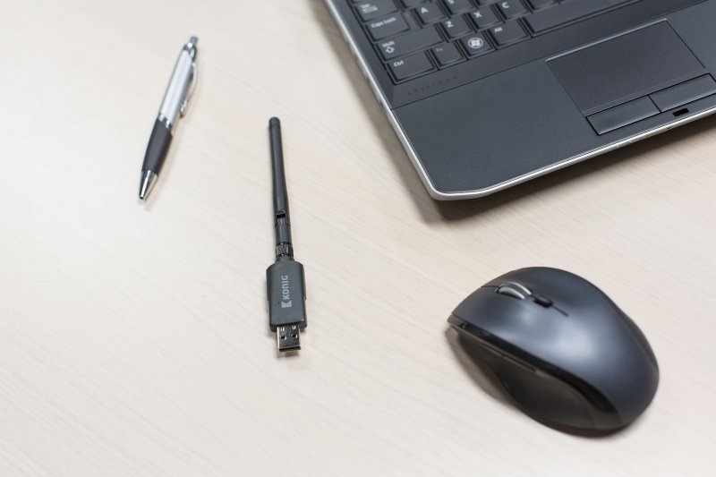 Bezdrátový USB Adaptér N300 2.4 GHz Wi-Fi Černá - obrázek č. 2