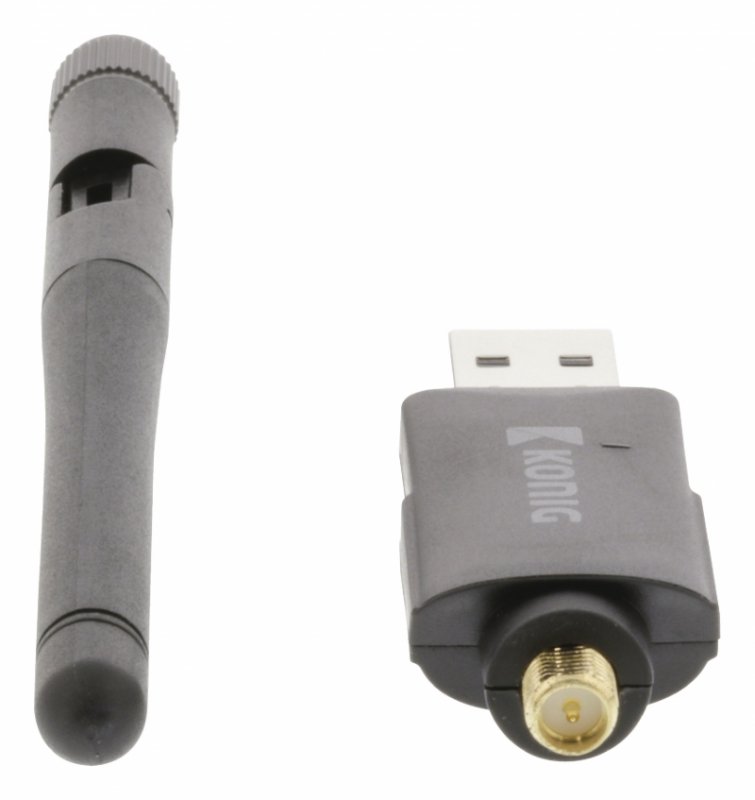 Bezdrátový USB Adaptér N300 2.4 GHz Wi-Fi Černá - obrázek č. 8