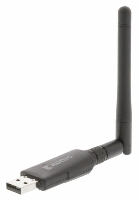 Bezdrátový USB Adaptér N300 2.4 GHz Wi-Fi Černá - obrázek č. 1