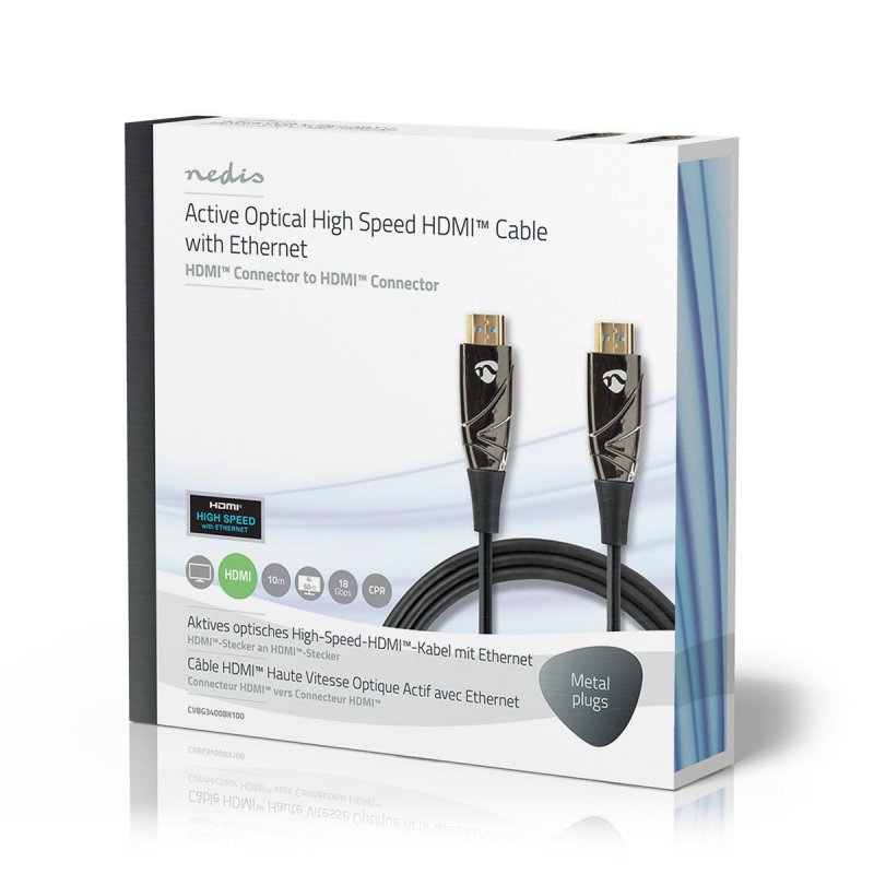 Aktivní Optický High Speed HDMI™ Kabel s Ethernetem  CVBG3400BK100 - obrázek č. 4