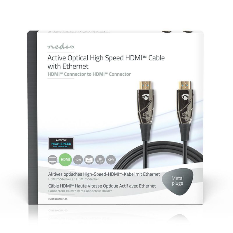 Aktivní Optický High Speed HDMI™ Kabel s Ethernetem  CVBG3400BK100 - obrázek č. 3