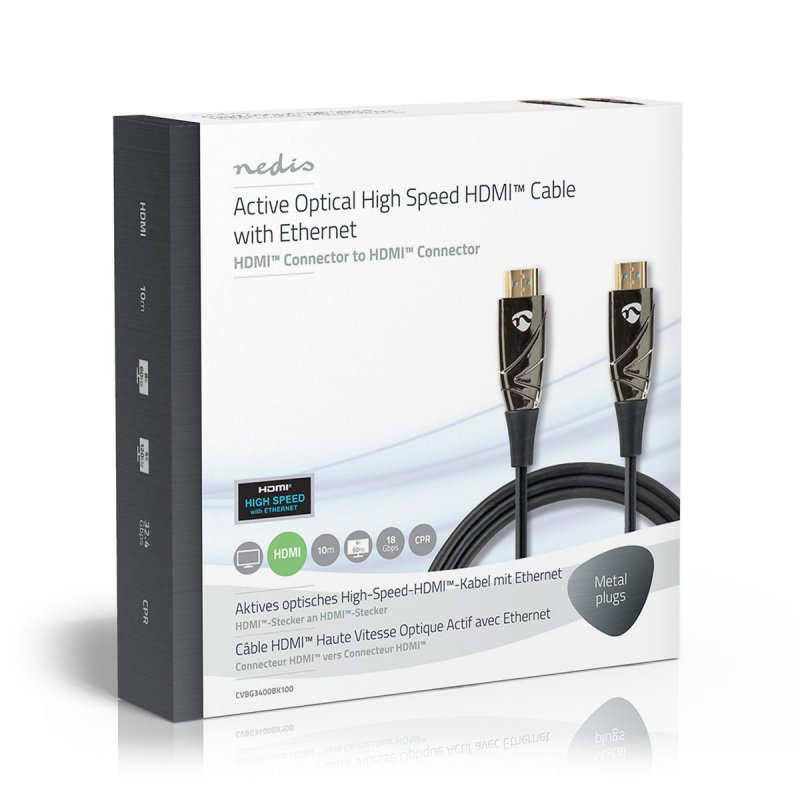 Aktivní Optický High Speed HDMI™ Kabel s Ethernetem  CVBG3400BK100 - obrázek č. 5